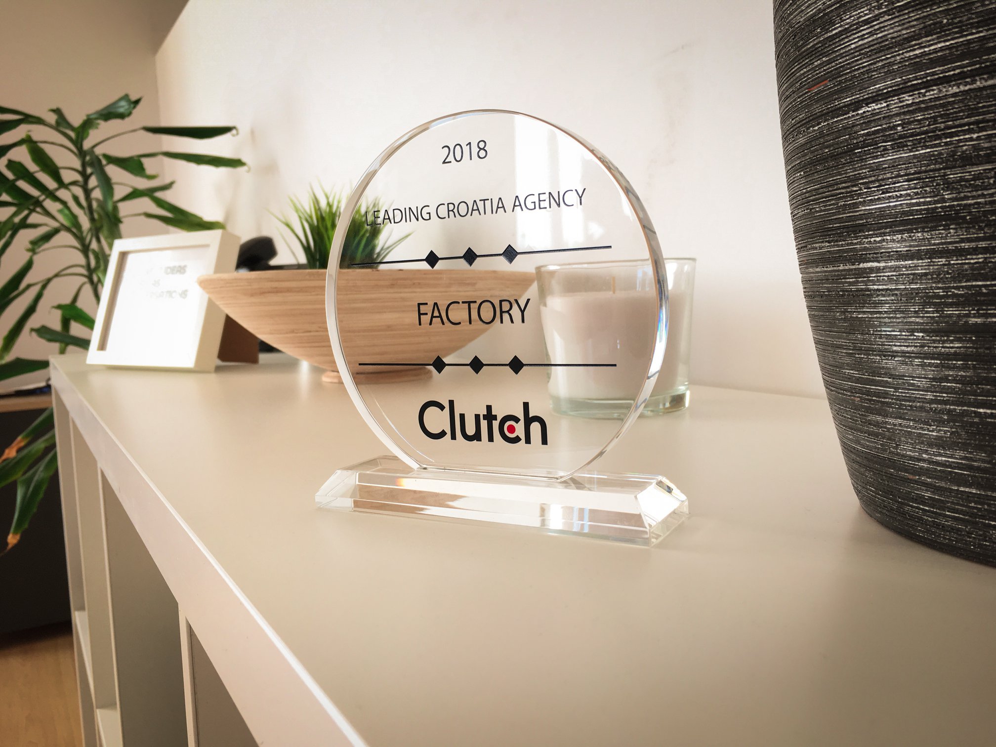 Clutch Factory award in 2018 for leading Croatian agency