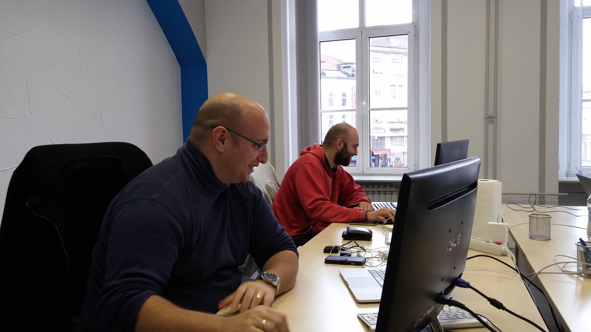 Working in the new office in Osijek