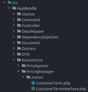 How to create a custom action for pricing rules in Pimcore - creating directories