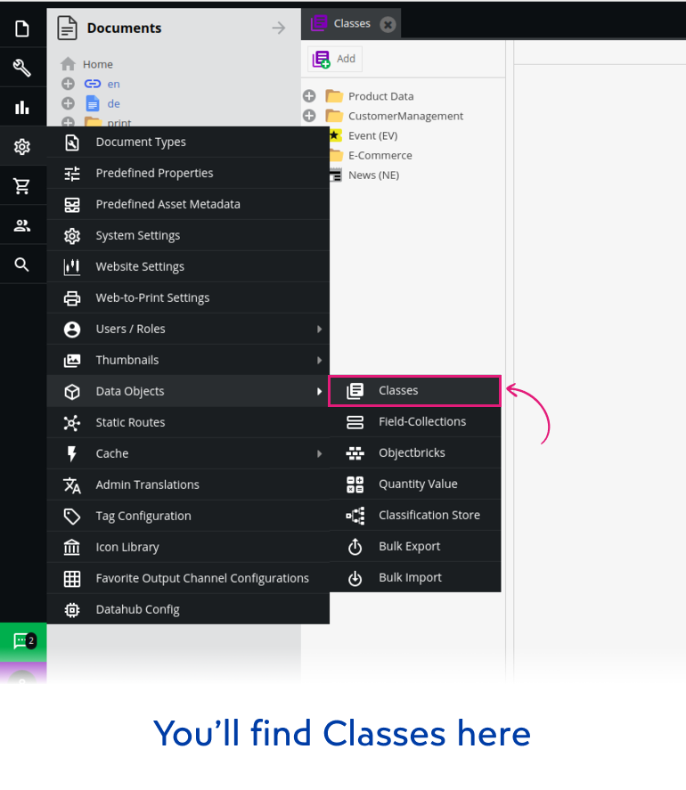 Admin panel in Pimcore: basic terms you need to know while exploring Pimcore