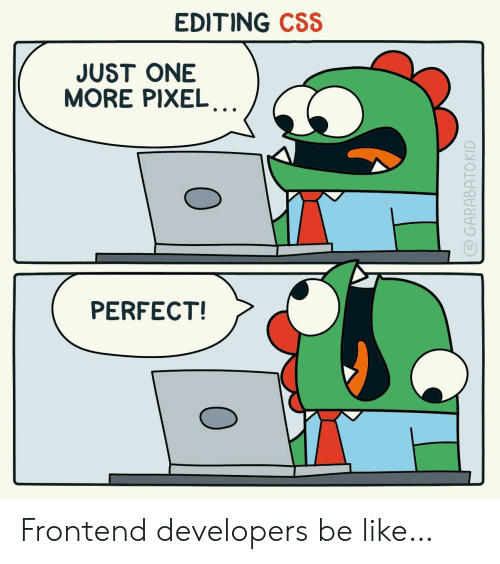 Frontend developer joke