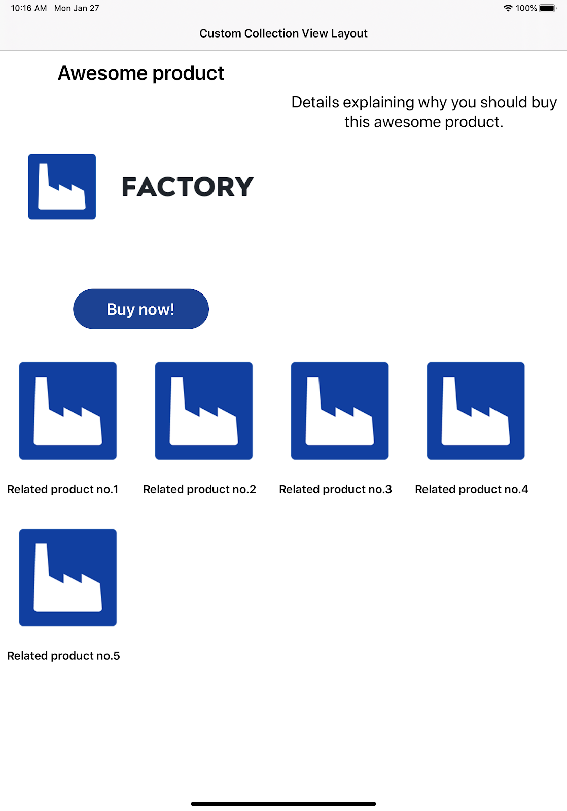 How to support different screen sizes with a custom collection view layout