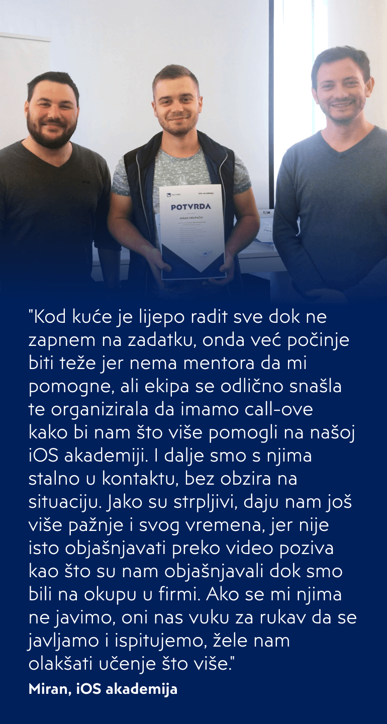 Miran iOS akademija novi zaposlenik