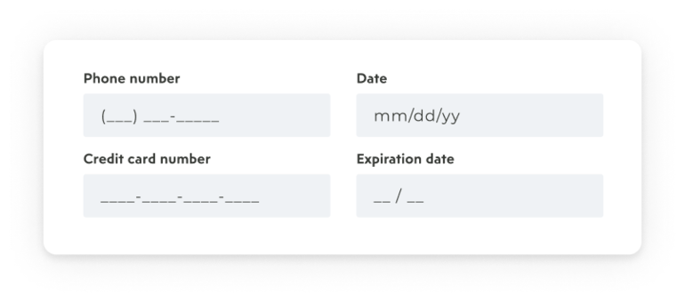 How to use fieldmasking when designing a form field