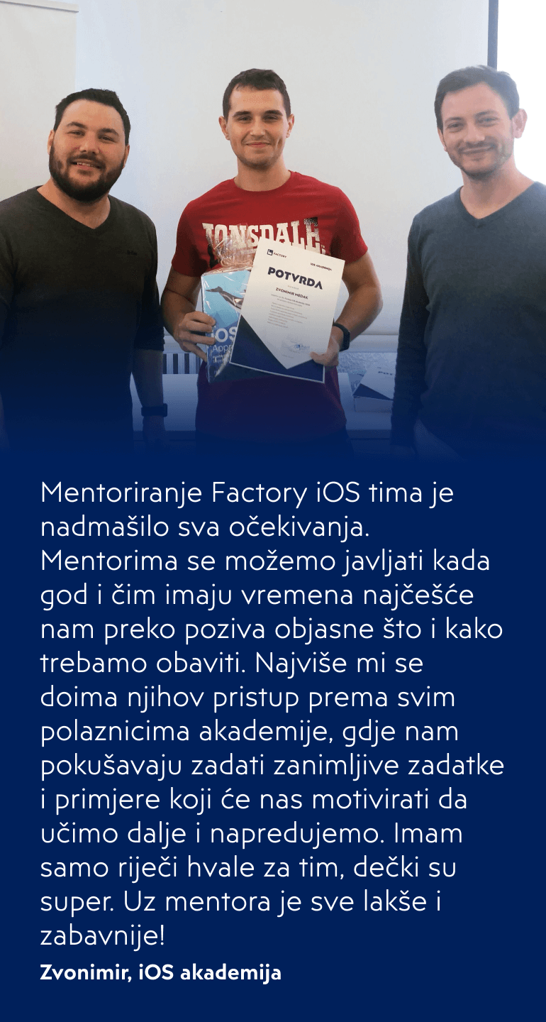 Zvonimir iOS akademija novi zaposlenik