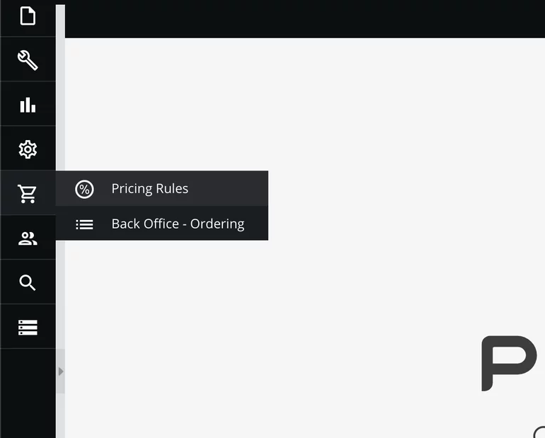Opening pricing rules in Pimcore administration